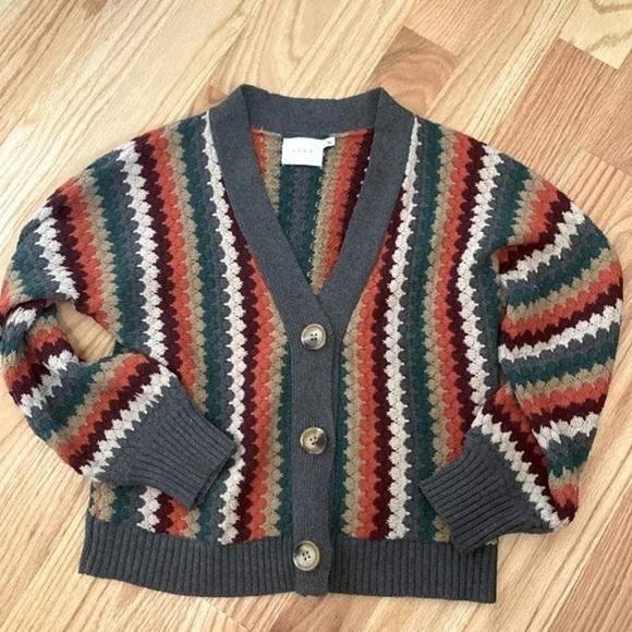 Lush Sweaters - Lush Wool blend Cardigan Sweater Womens S Knitted boyfriend oversized boxy warm
